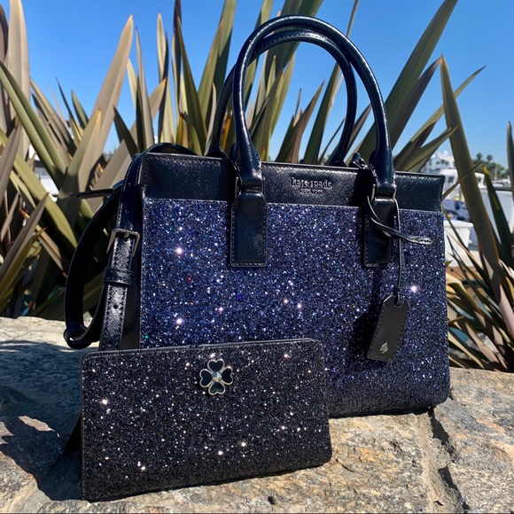 Kate Spade Cameron MD Glitter Satchel / Wallet Set - Picture 7 of 8